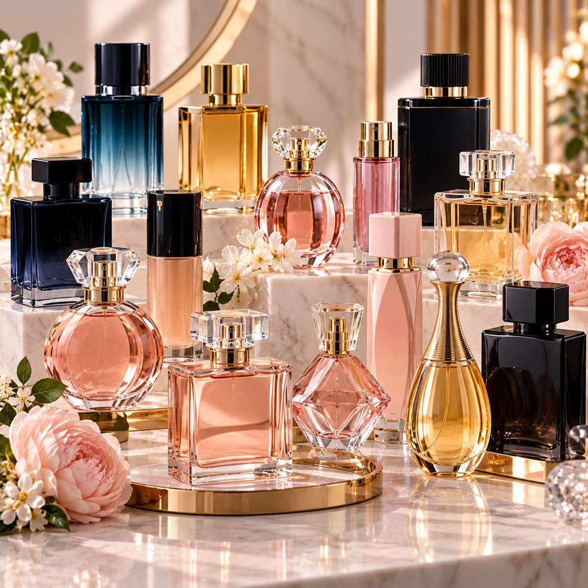 Colección de perfumes de lujo