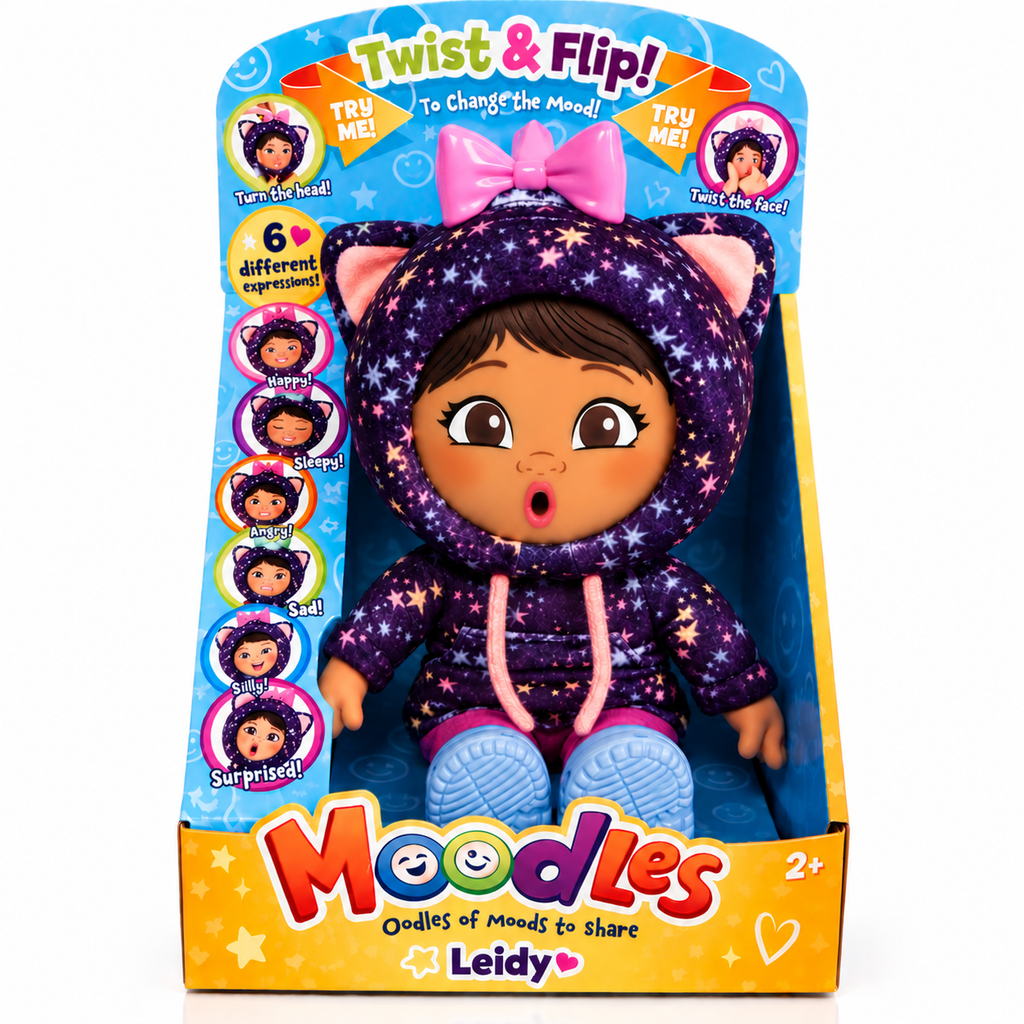 Moodles Aria Doll – 6 Changing Facial Expressions – Interactive Emotions Doll Ages. Muñeca 6 expresiones