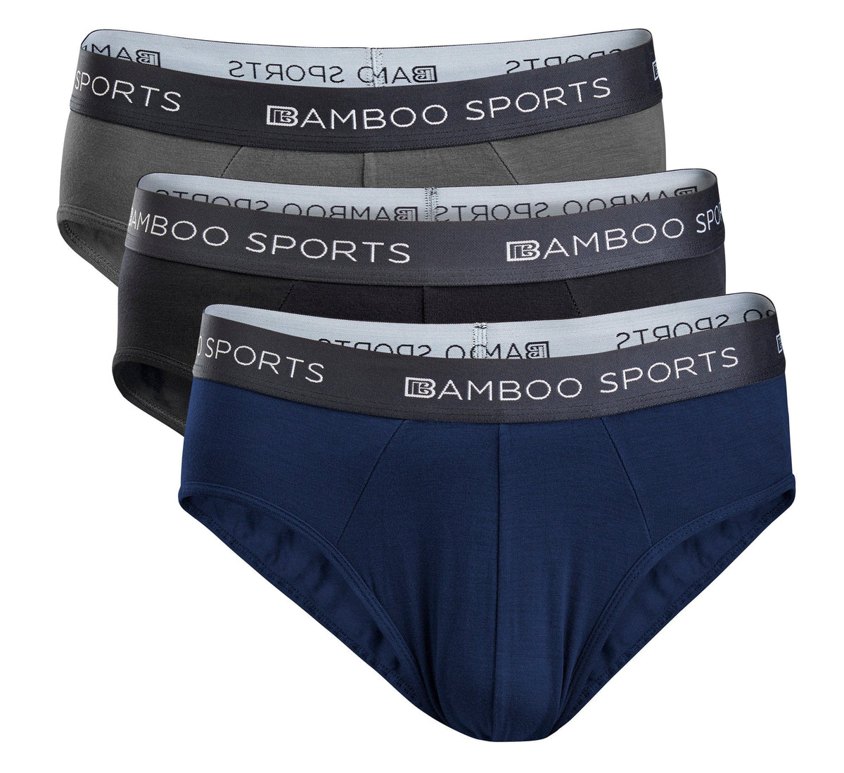 Men's Bamboo Rayon No Fly Briefs Available in all sizes & 3 Colors - 4 Pack