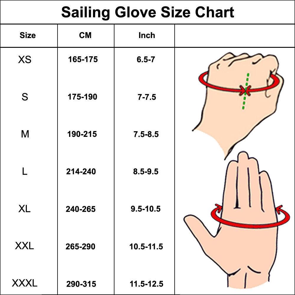 Sailing Gloves With Sticky Palm 3-4 Cut Fingers Kayaking & More Unisex